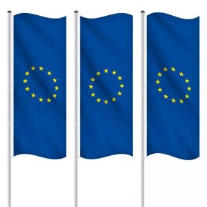 Europafahne als Hochformatfahne